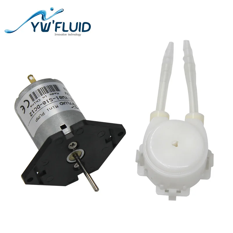 YWfluid High quality Mini Peristaltic pump 6V/ 12V/24V With DC motor Used for liquid transfer suction or filling
