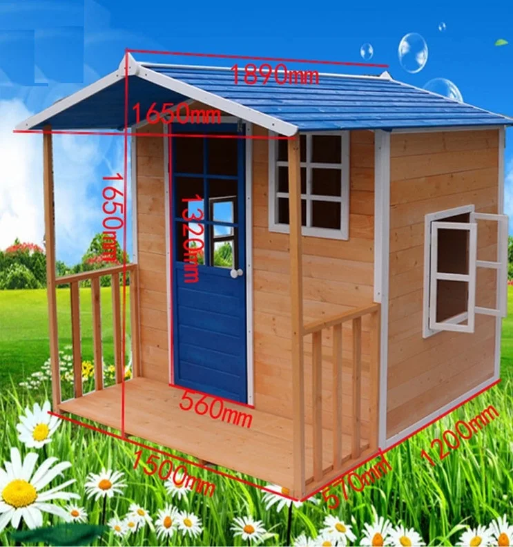 Wooden child outdoor playhouse