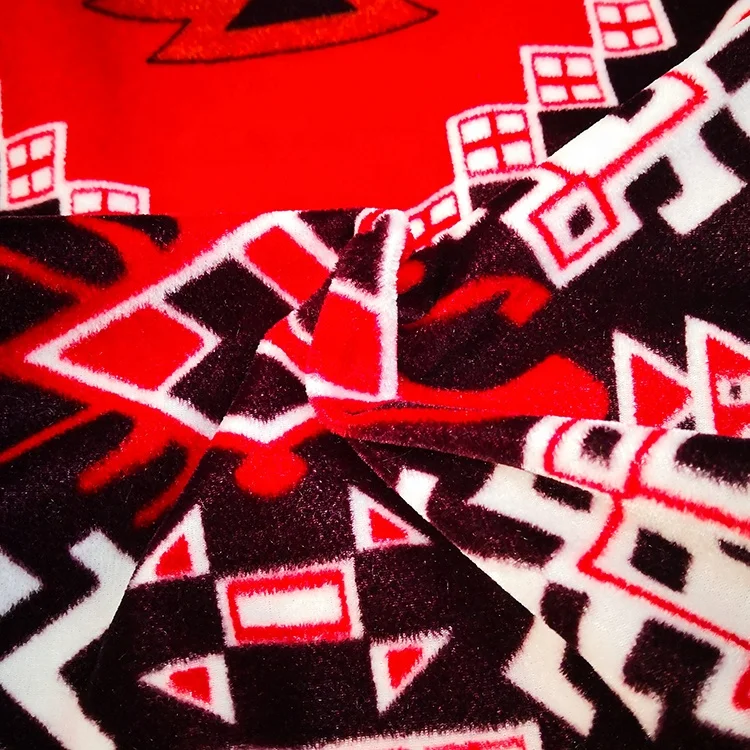 Best price wear resistant printed polyester weft knitted fabric for carpet