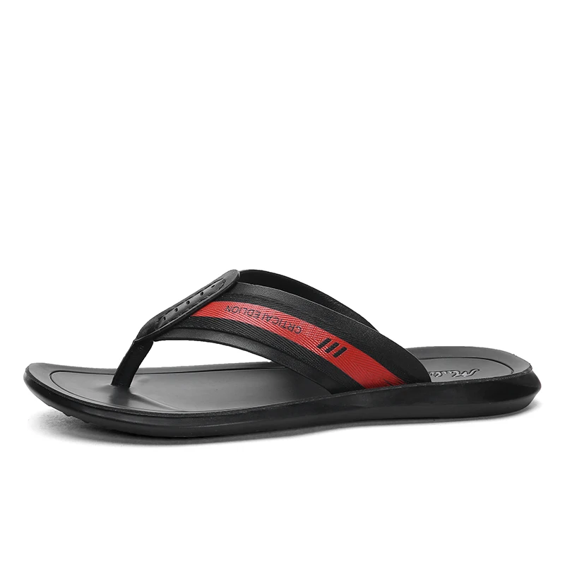 Мужские тапочки, с противоскользящим эффектом; Уличная резины флип-флоп
