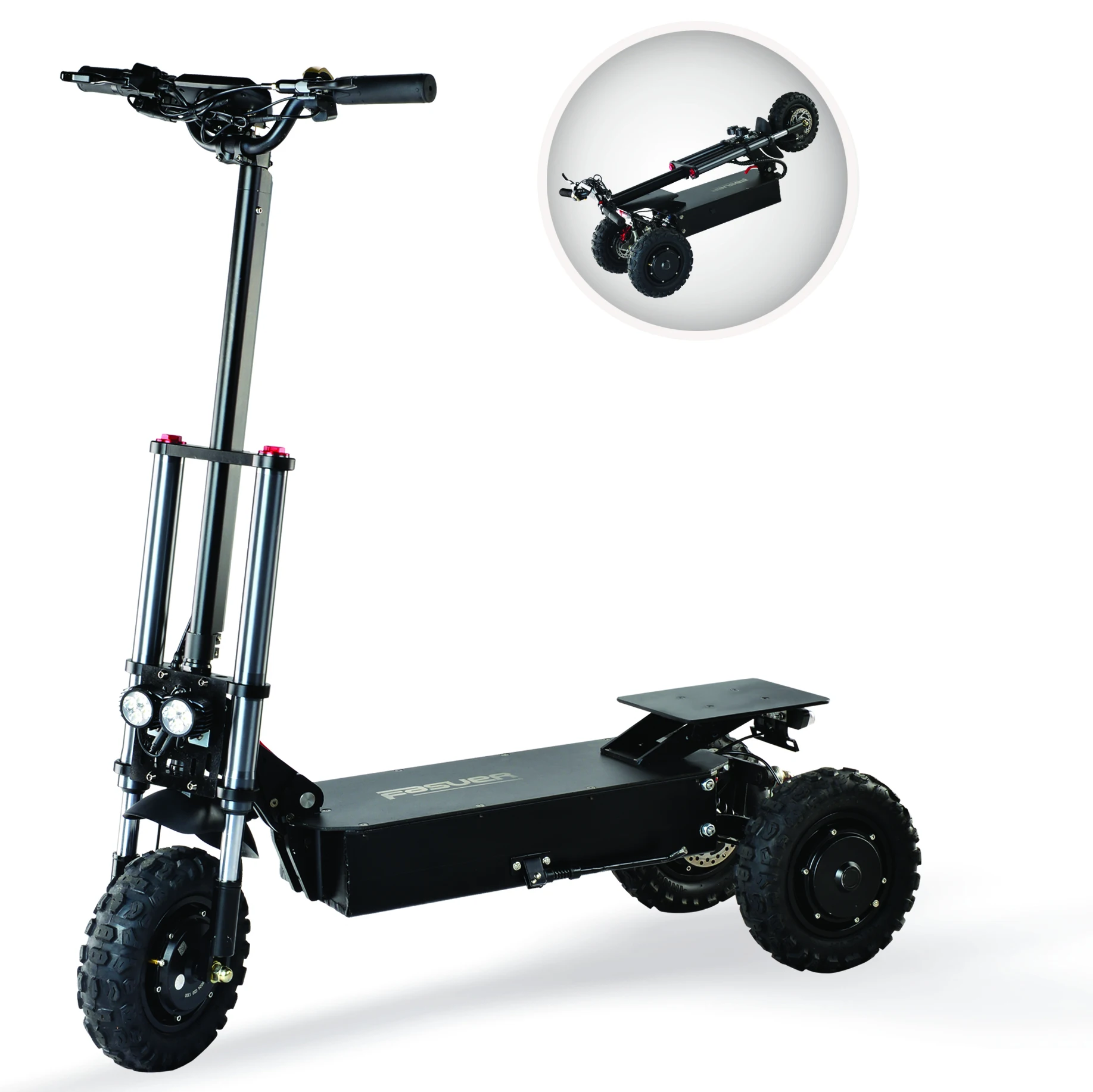 Factory Sales 1200W*3 3 Motors Electric Scooter Foldable Mobility Electric Adult Scooter