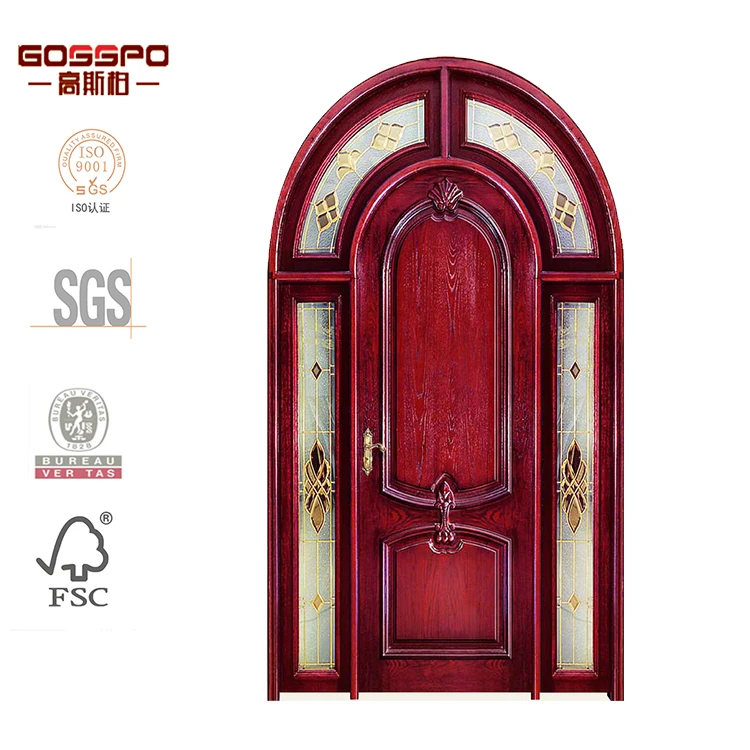 
carving timber arch main door design villa main door 