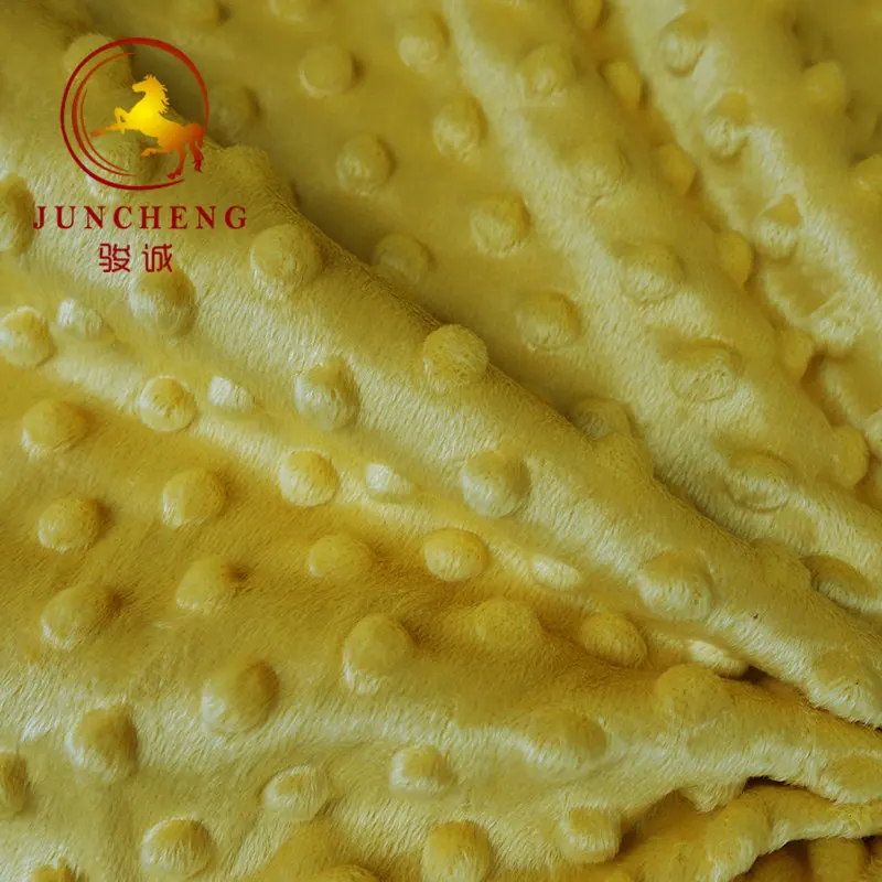 wholesale Super soft 100% polyester Baby Cuddle Minky Dot Plush Fabric