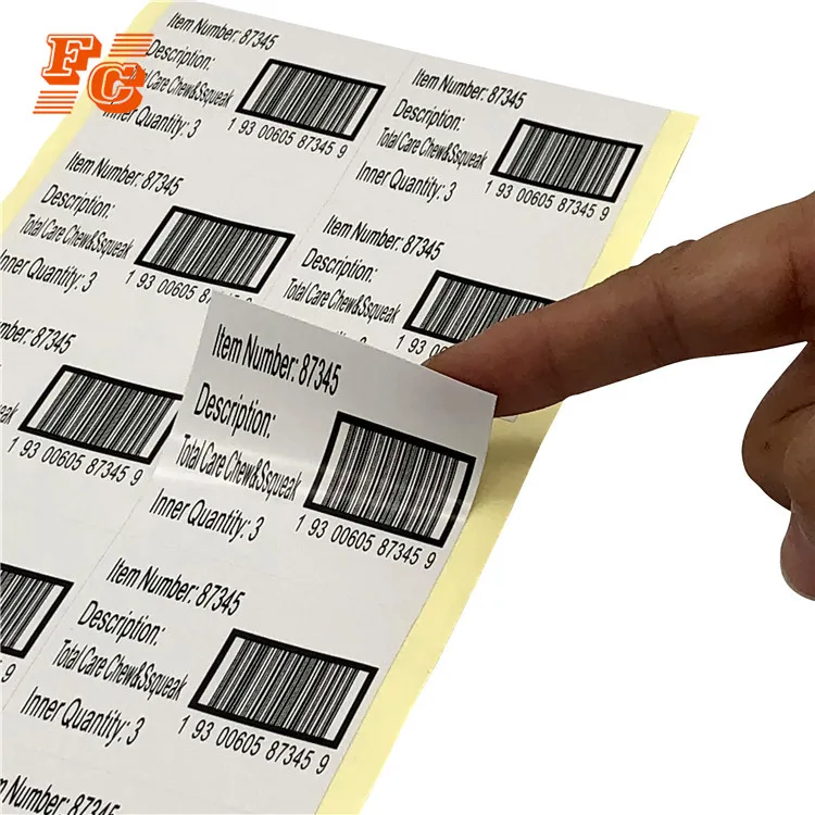 Drug food barcode security paper adhesive label sticker