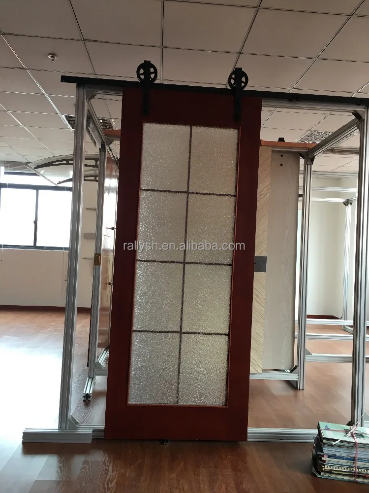 Rally Concepts 6FT Modern Sliding Barn Door Closet Hardware Track System Unit for Single Wooden Door