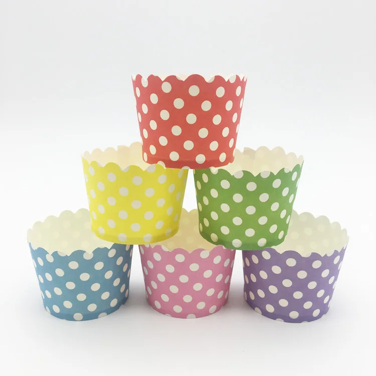 Medium Round High Temperature Resistant Oven-safe Waved Muffin Paper Baking Cup cake Cup Liner