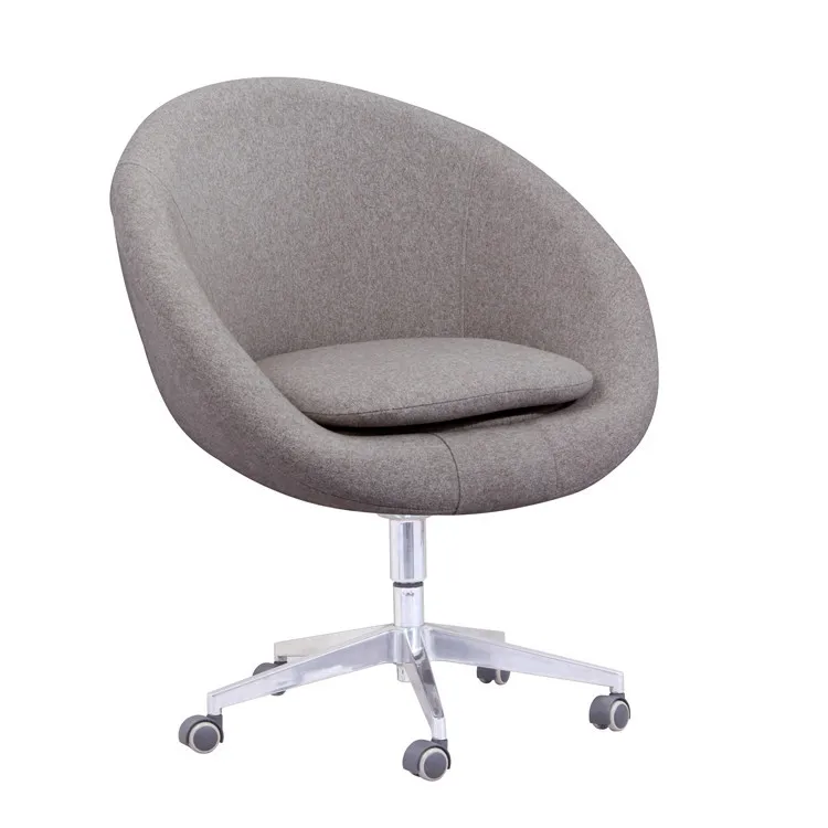 
linen dk grey color fabric seat comforttble back adjustable wheels salon stool 