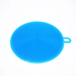 Double Sided Silicone Dish Sponge Washing Brush Scrubber Cleaning Sponges