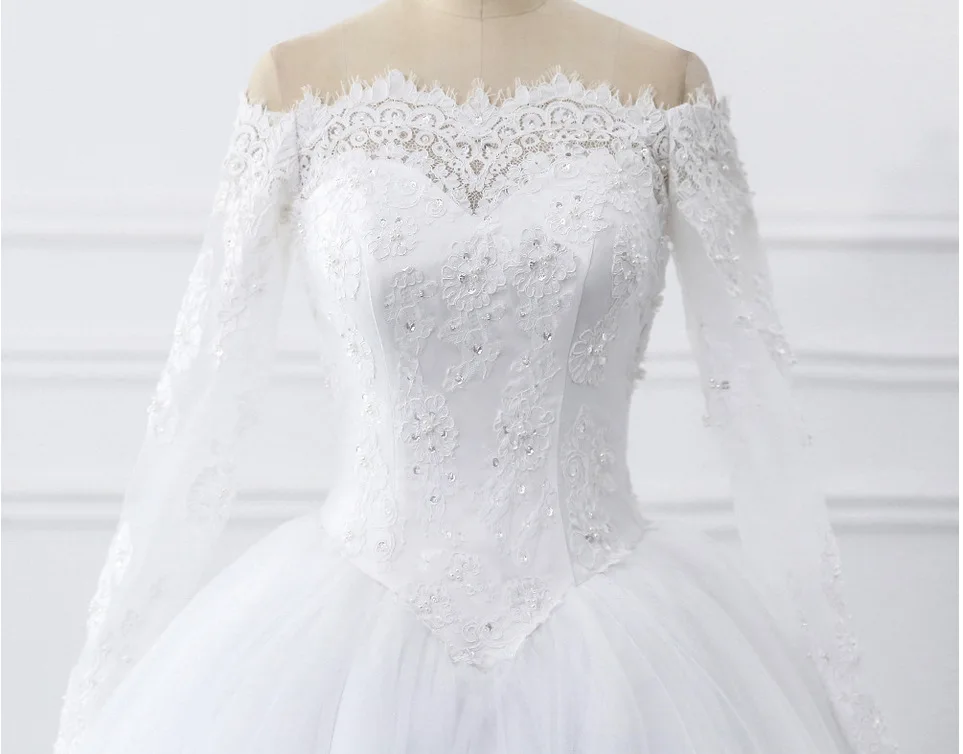 
LS004 Made In Jiangsu Cheap wholesale wedding dress long sleeves women bridal gowns 