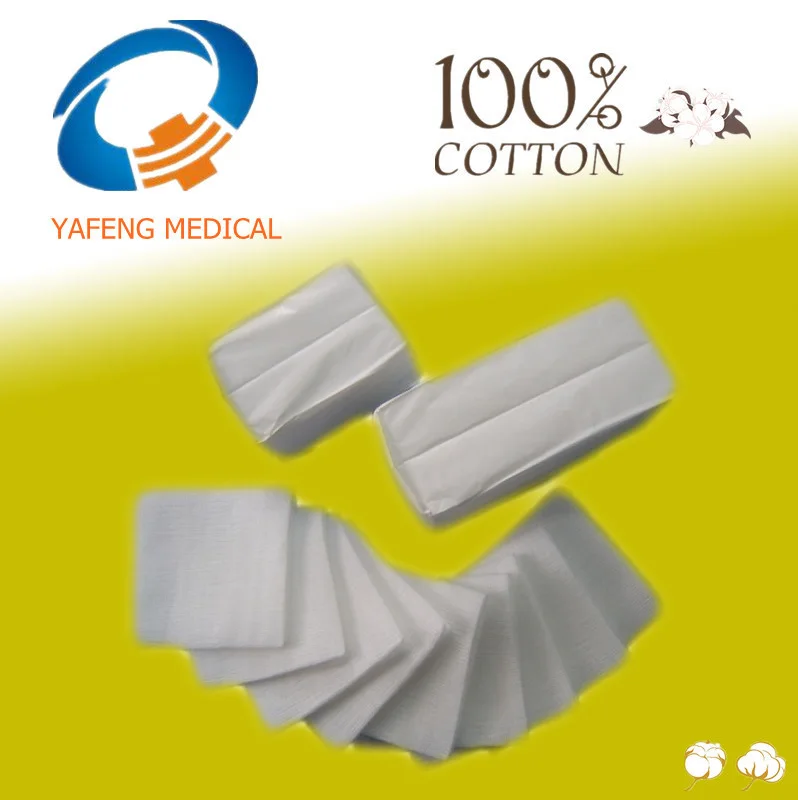 
16ply raw cotton folding gauze for hospital 