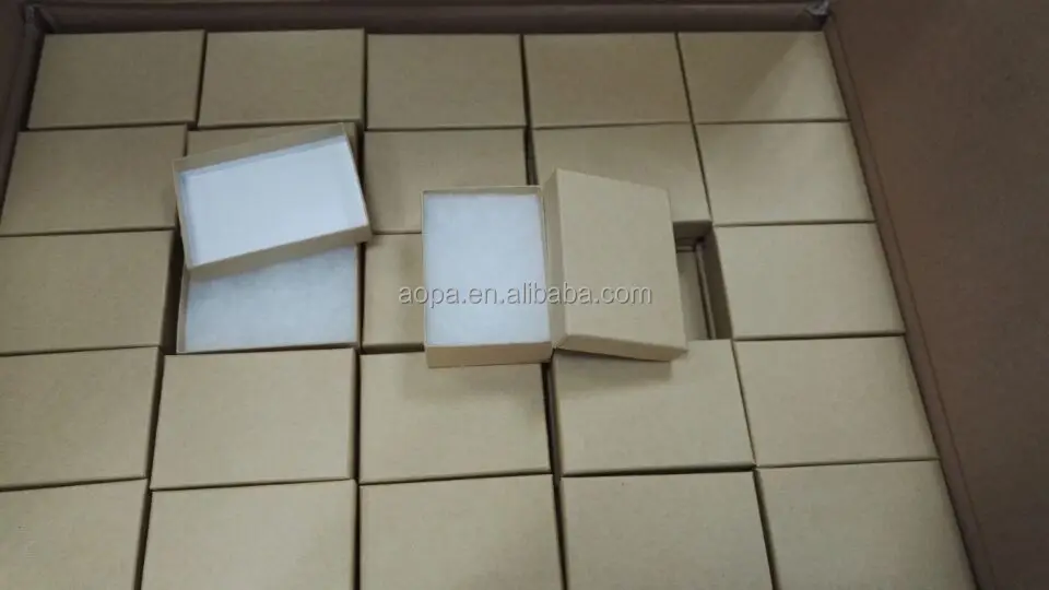 3X2X1 Wholesale Kraft Box Cotton Filled Cheap Jewelry Bracelet Boxes Christmas Gifts box