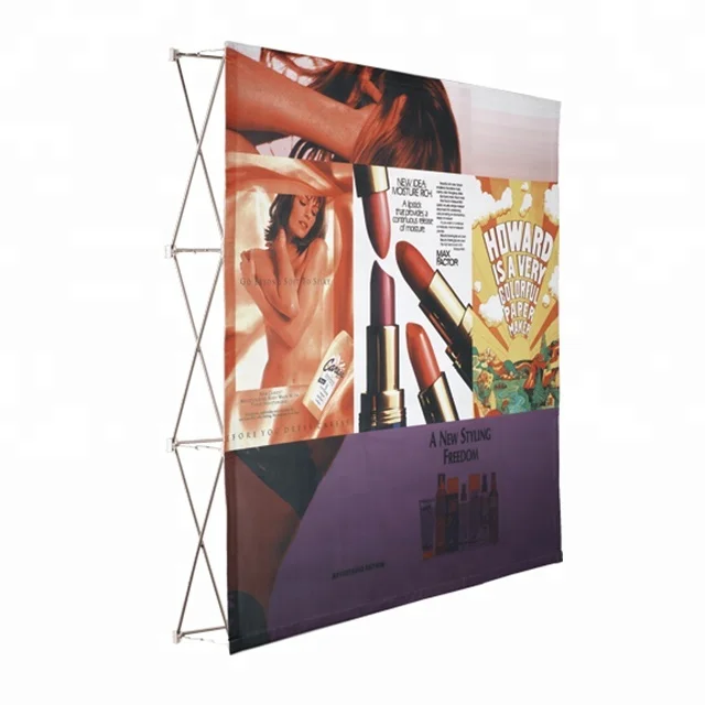 4*3FT Aluminum frame stretch fabric pop up stand display for advertising and events