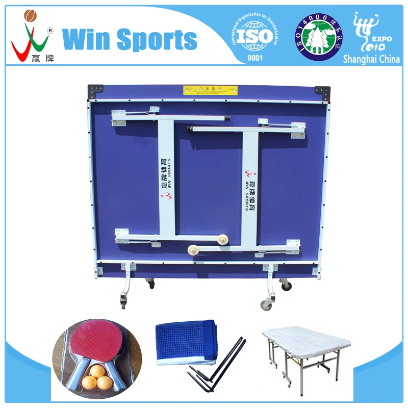 
Cheap hot sale 12mm MDF double foldable table Tischtennis indoor removable folding pingpong tables tennis tables china 