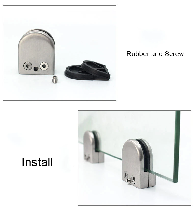 Condibe stainless steel balcony railing post glass clamp