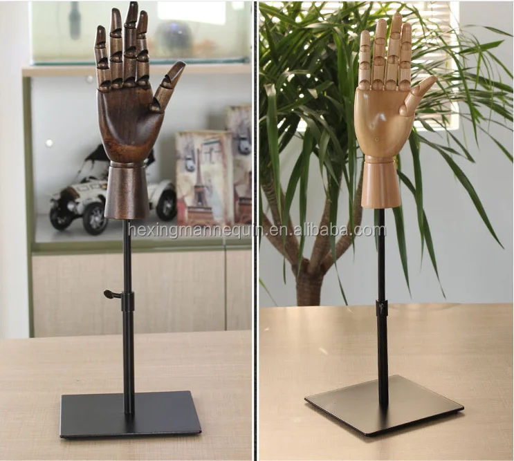glove jewelry display flexible wood mannequin hand for sale