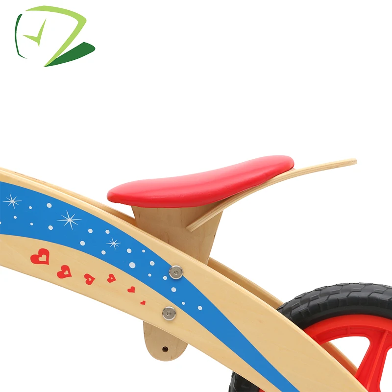 Cheap kids walking push bicycle balance no pedal wooden bike for training