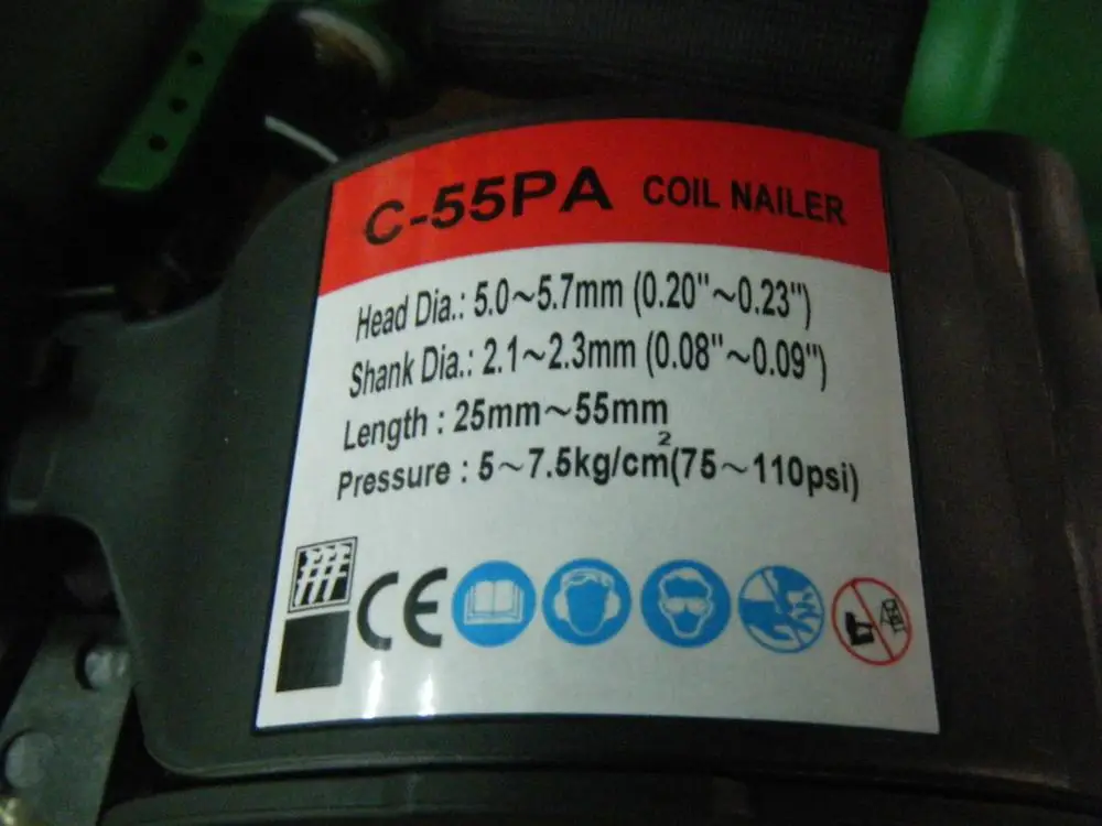 APLUS C-55PA MAX CN55 Air Coil Nailer 2.1-2.3mm SHANKS FOR PALLET APPLICATION
