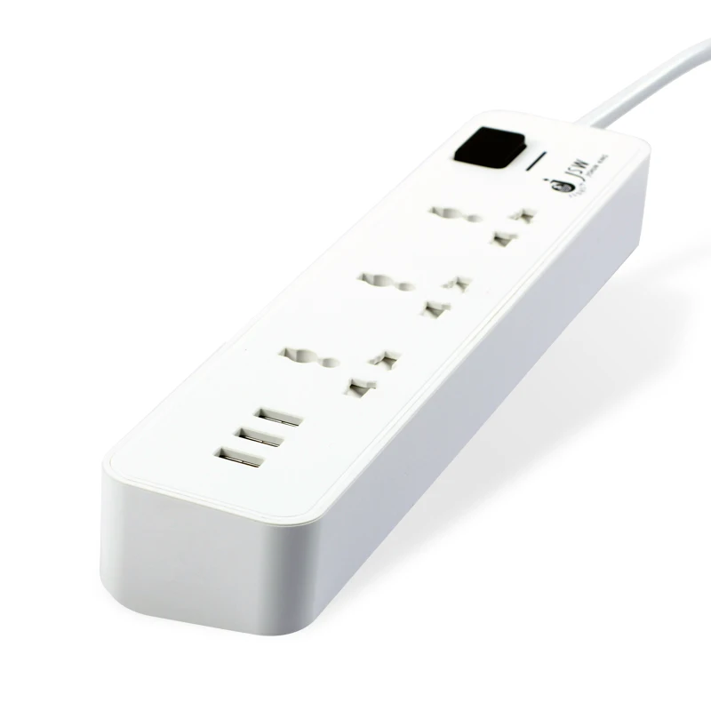 
3 way universal power strip with 3 usb charger 