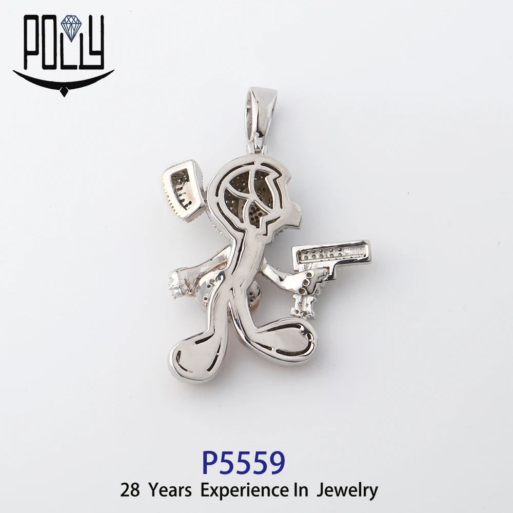Cartoon character model cute mouse pendants 925 silver   jewelry gifts