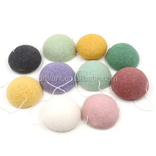Nature Organic Facial Cleansing Konjac Sponge Compressed Expanding Konjak sponge with bamboo charcoal
