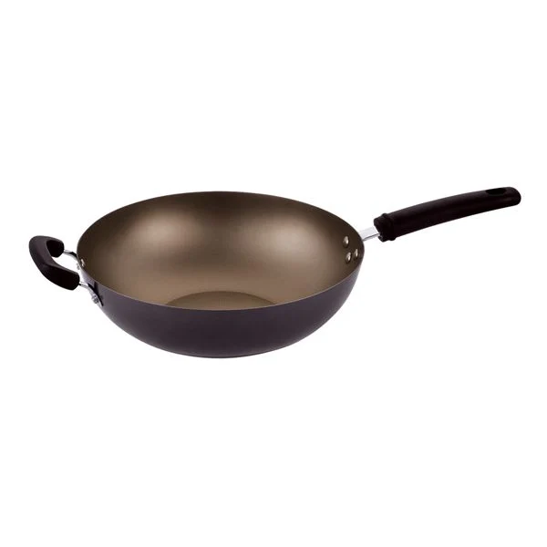 
Hot Selling Pre-seasoned Cast Iron No bakelite handle Metal Wok 
