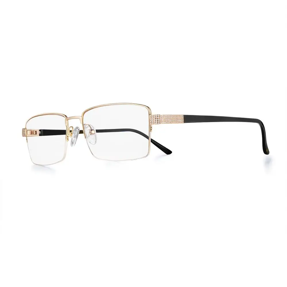 
Buffalo Horn Frame 18K Gold Diamond Eyeglasses Buffalo horn glasses Diamond glasses 