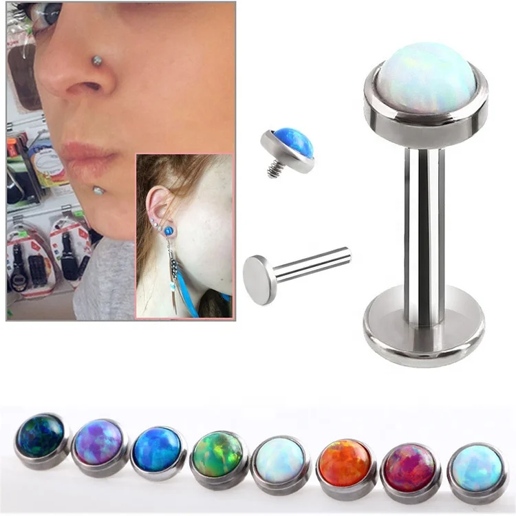 2023 Wholesale Fashion Stainless Steel Labret Tops Ear Nose Ring Body Piercing Helix Stud Jewelry
