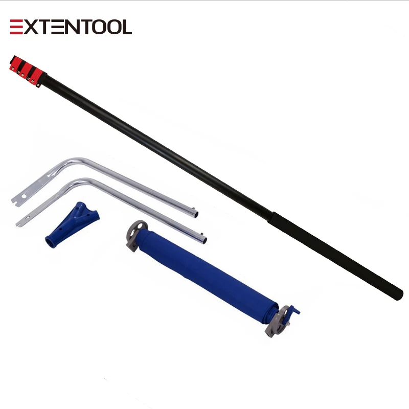 Extentool snow roof rake snow removal with long handle extension adjustable pole