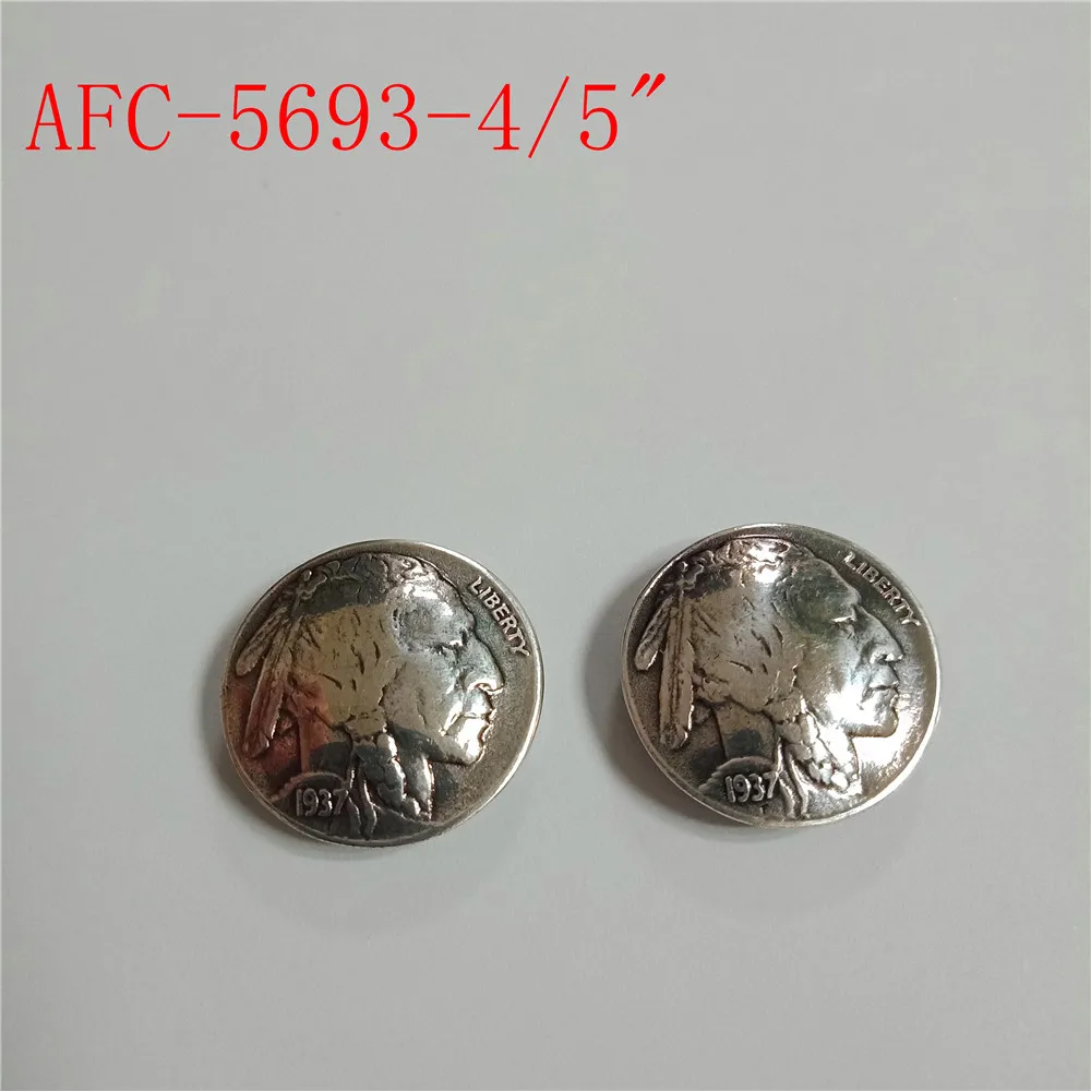 nickle coin conchos with screw back