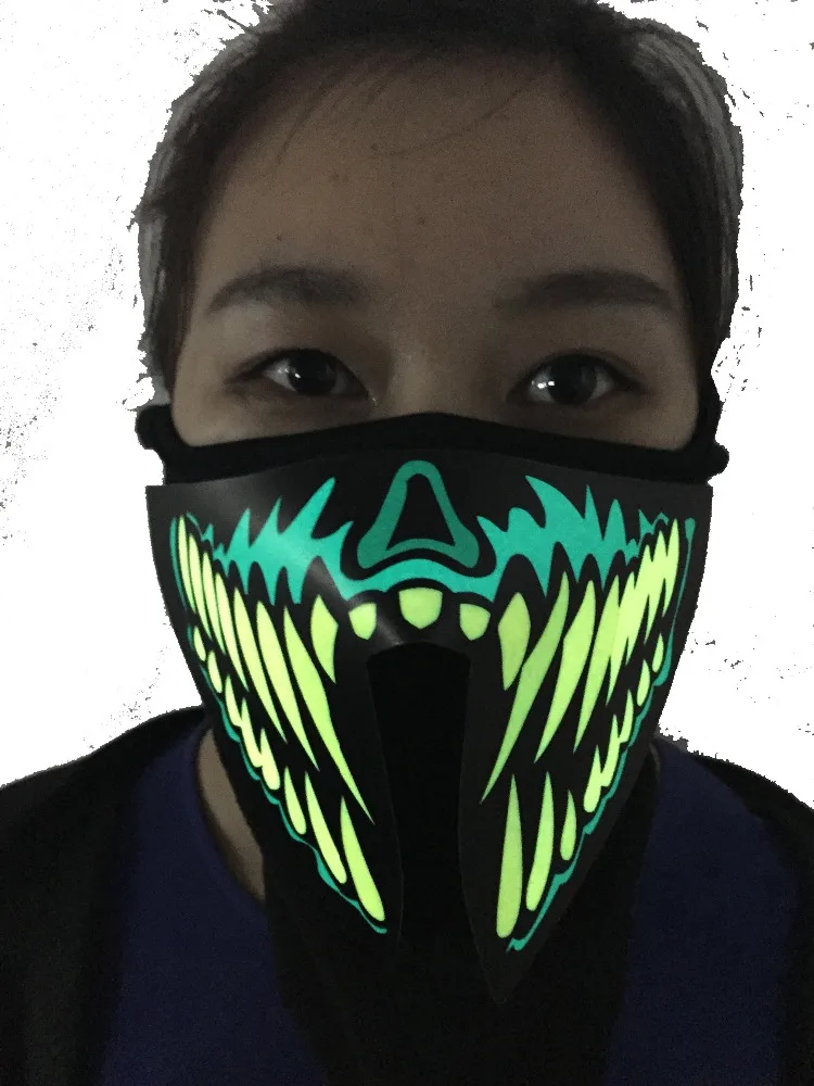 Popular sound activated led mask, design of party face mask