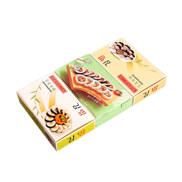 Eco-Friendly Square Art Paper disposable Food Packaging box for japanese sushi