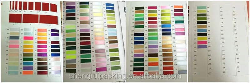 ribbon color cards