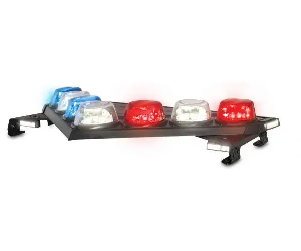 Red blue rotating V shape 7 flasher warning response vehicle police lightbar for sale