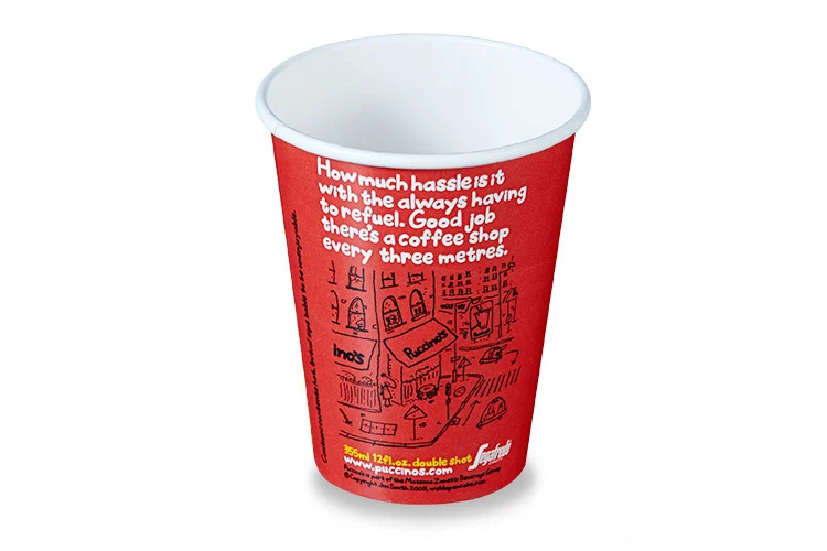 24ozB disposable cold drink quality single wall paper cup with custom logo