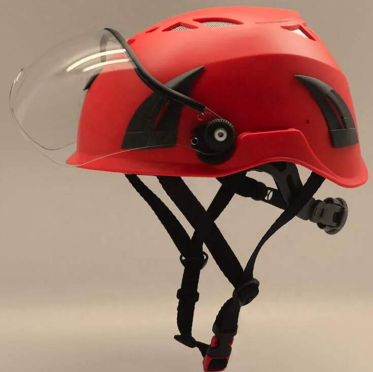 CE EN 12492 approved adults/kids double mold portecive climbing helmets safety Helmet with visor for alpinist