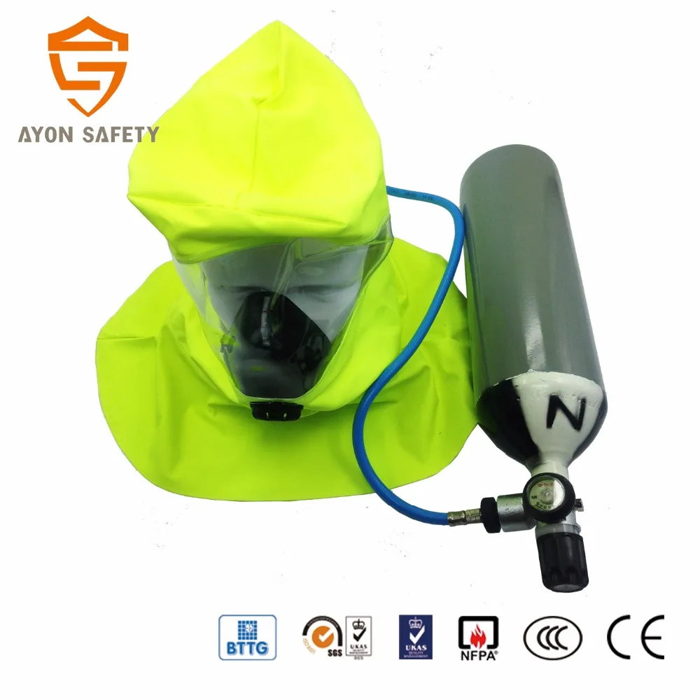 Emergency Escape Breathing Device(EEBD) self rescue equipment with 3L steel cylinder/ mining self rescuer- Ayonsafety