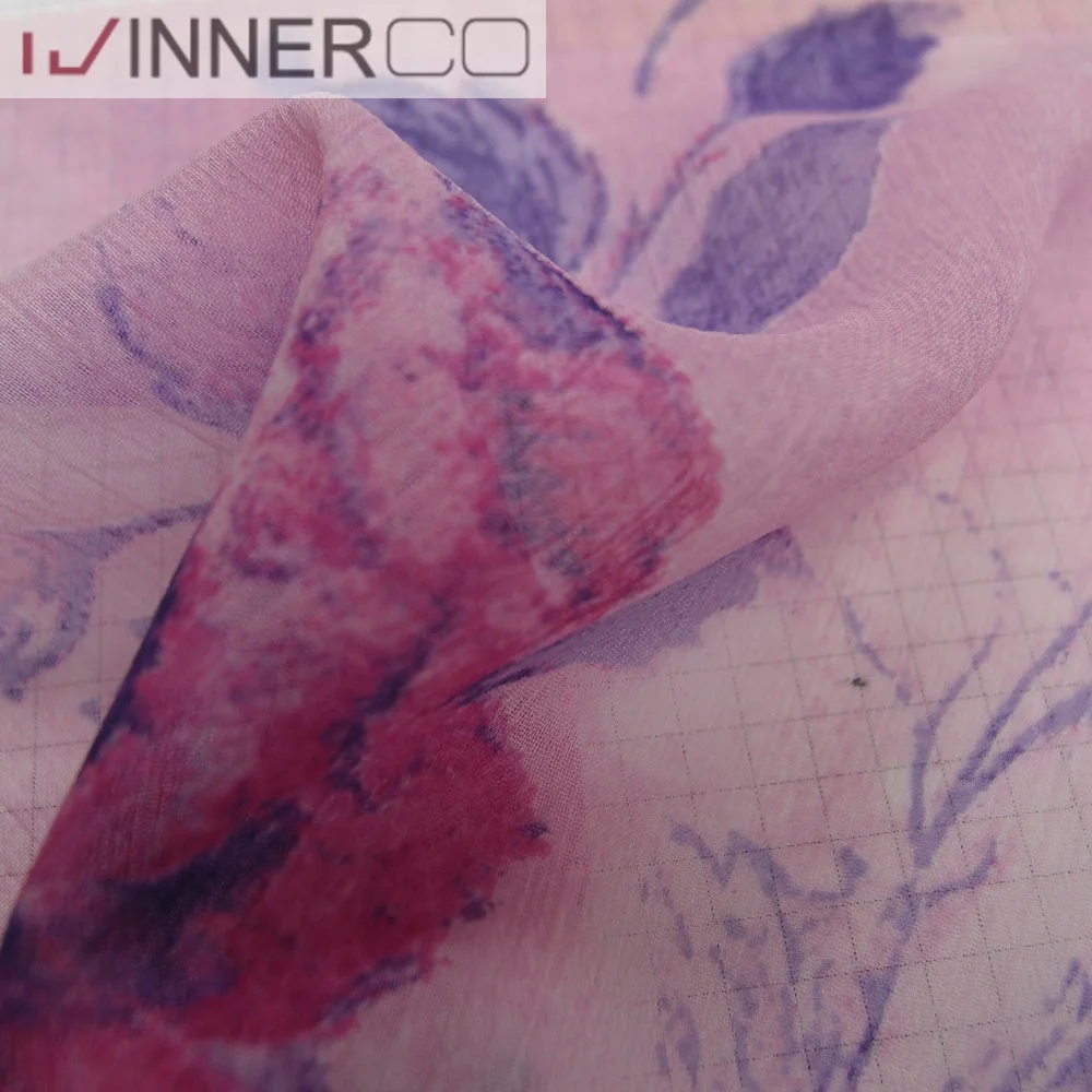 Floral dress crinkle chiffon fabric