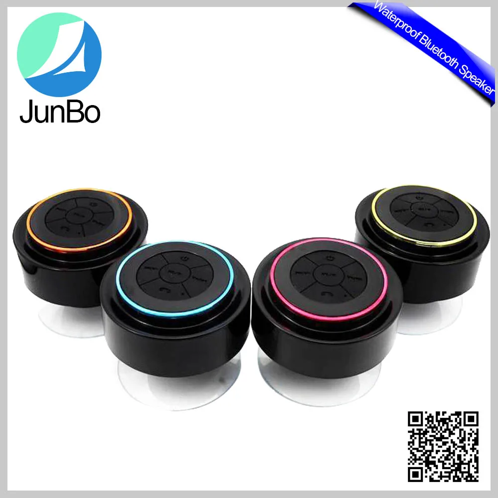 China Factory JunBo Top Quality Waterproof Bluetooth Speaker with Suction Cup