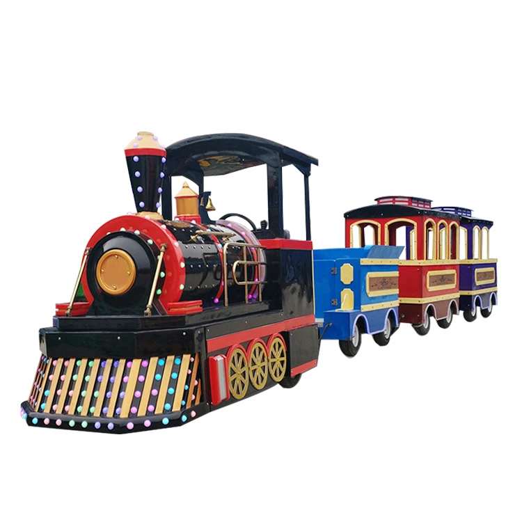Carnival Theme Park Amusement Rides Fairground Equipment 18/24/42 Seats attraction Kiddie or Adult electric Trackless Train