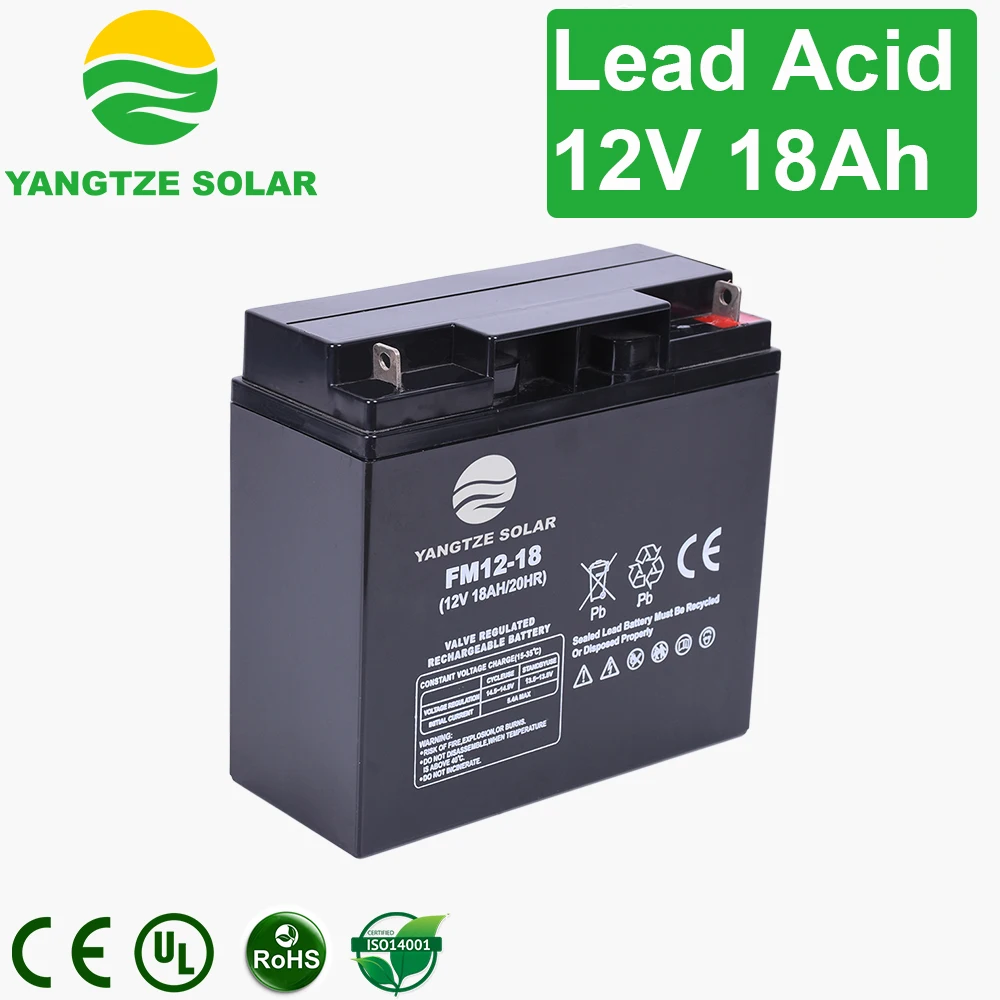 Yangtze 6-8 years work life high efficiency 20hr 12v battery 18ah