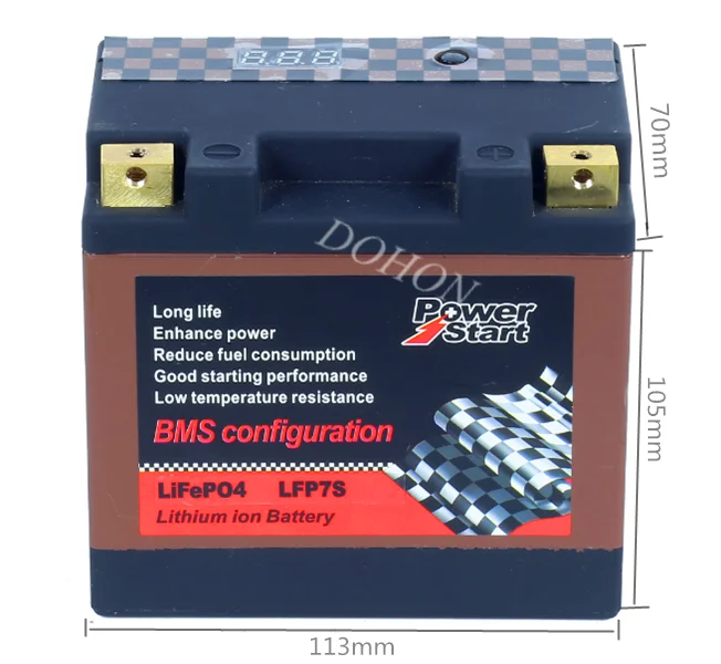 Dohon NEW ARRIVAL BMS Lithium iron Motorcycle phosphate Battery for motorcycle