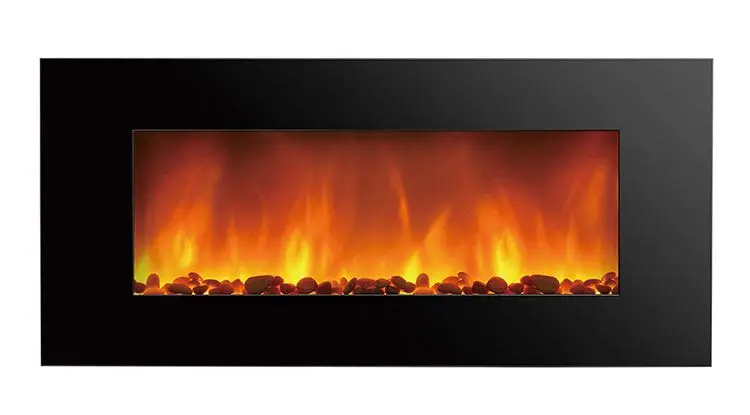 GS approved Indoor Large Wall Mounted electric fireplace with LED flame, Adjustable heat and remote control