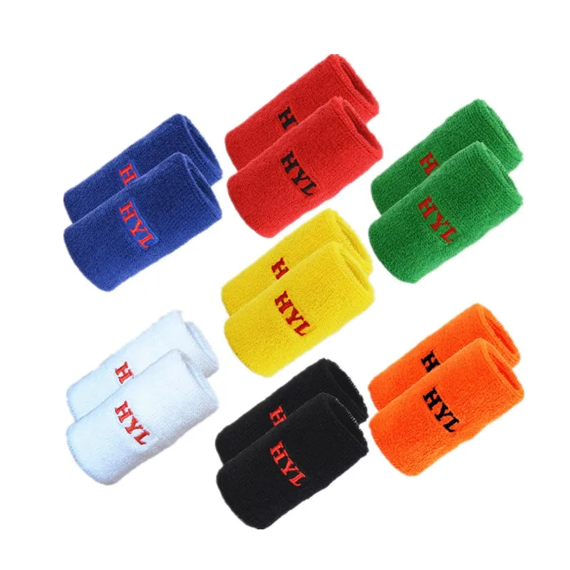 HYL-Towel sports elastic custom embroidery sweatband terry cotton wristband