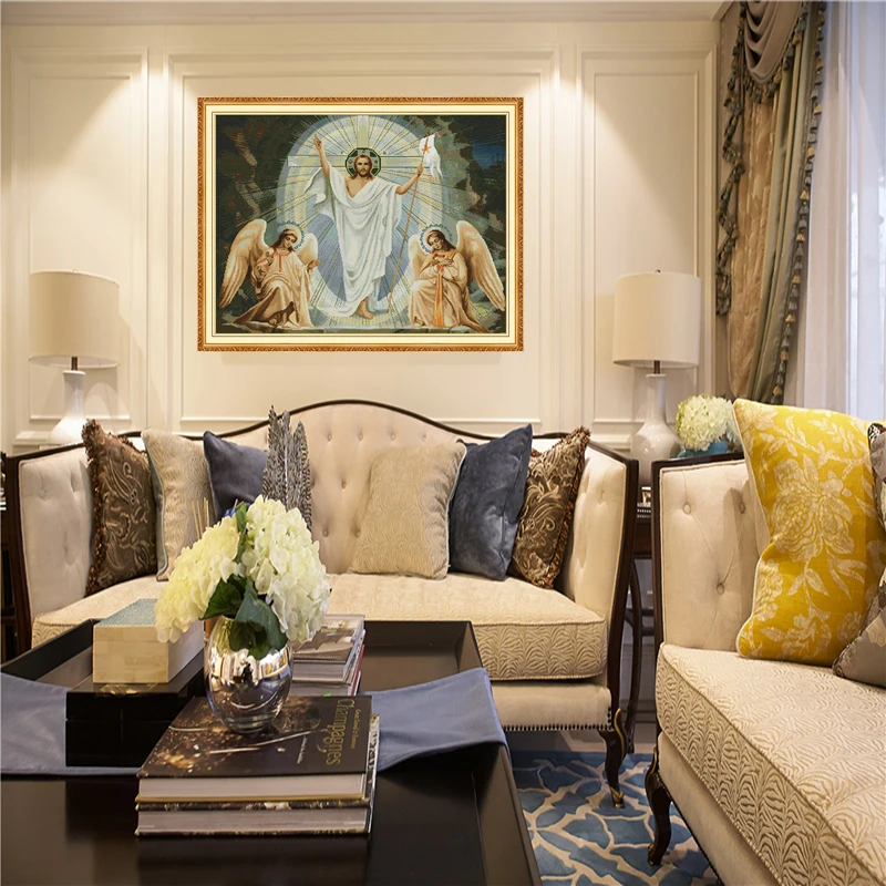 NKF Jesus 11 aida fabric dmc threads cotton cross stitch kits