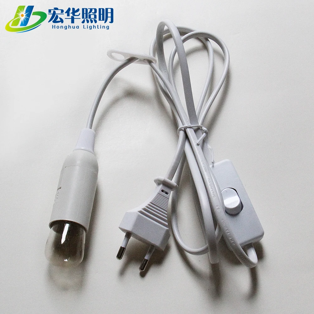 Hanging Lamp E14 Bulb Holder Power Cord For Salt Lamps