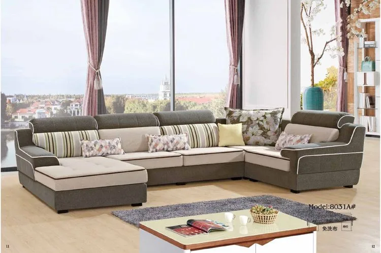 fabric modern sofa set interior furniture mobilier
