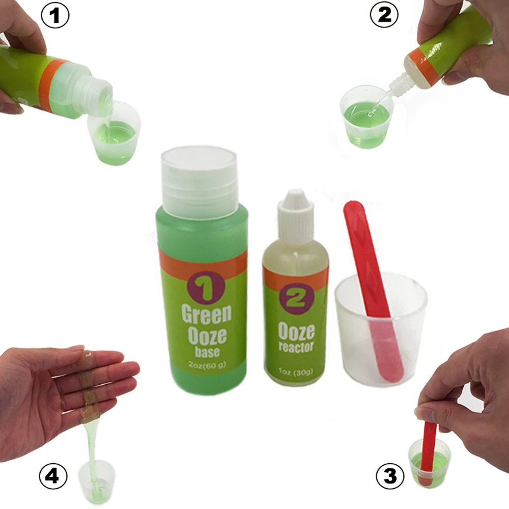 Приготовьте свой собственный зеленый скользкий сок, липкий червь, сделай сам, Набор для изготовления слайма для детей