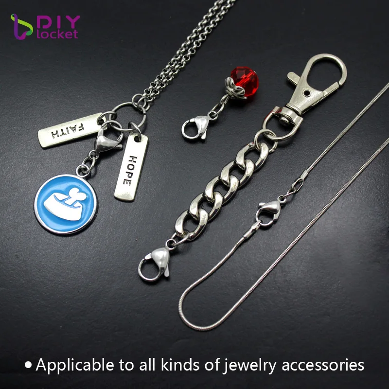 Wholesale Making Jewelry Accessories Mixed Size Stainless Steel Lobster Clasps Jewelry Findings