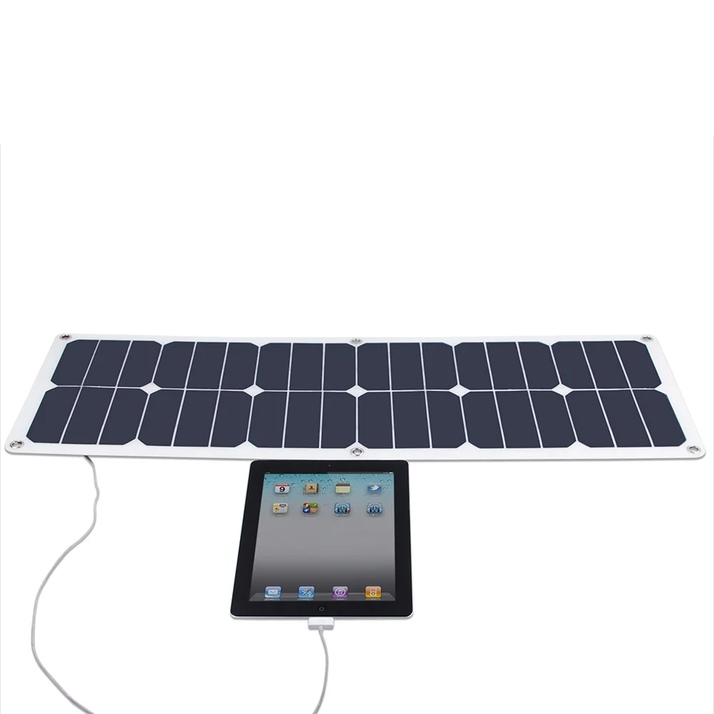 
Hot selling 40W Portable High Efficiency PET Laminated Semi Flexible Solar Panel for laptop charging 