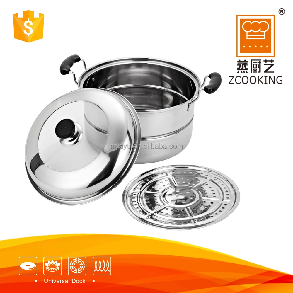Aluminum Cooking Pot with Steamer Handle